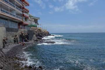 Oleaje en las playas de Telde/Antonio Rico.